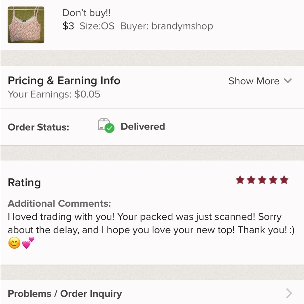 Trade review proof! ❤️❤️